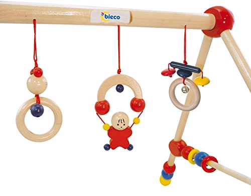Bieco 23000014 – Baby Holz Spieltrapez höhenverstellbar ca. 64 x 55 cm, rot - 6