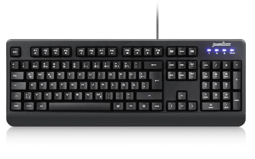perixx Tastiera USB Periboard-517 nero Staubgeschützt, Spritzwassergeschützt
