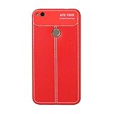 BONROY Litch Series, Sleek protection, slimmer, thinner and lighter for Huawei P8 Lite 2017-(Litchi Red-LD)