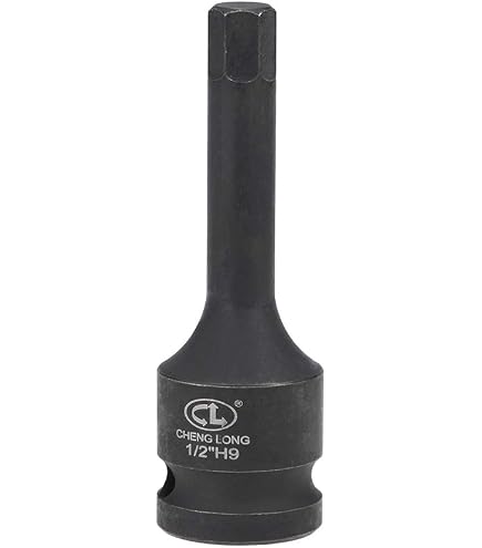 HAZET Schraubendreher-Einsatz 986L-9 – 9 Mm Innen-Sechskant, 1/2″ Antrieb, TiN-beschichtet