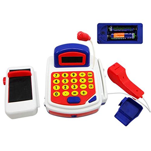 Winkey Kids Toy Pretend Play Electronic Cash Register Toy Realistic Actions & Sounds With Mic - Image 2