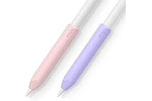 ‎ELAGO elago 2er Paket Silikongriff Kompatibel mit Apple Pencil USB-C, Kompatibel mit Apple Pencil 2. und 1. Generation, Ergonomische Design mit Magnetischer Aufladung und Double Tap (Rosa/Violett)