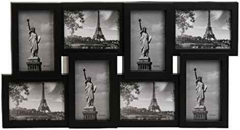 Multi Photo 8 Picture Large Decorative Frame Collage (Black)