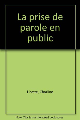 La prise de parole en public