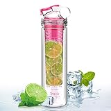 botella agua fruta FÁCIL DE USAR: El tamaño de 27oz / 800ml encaja perfectamente adapta en su soporte de taza de coche y jaulas de botella de bicicleta, fácilmente de limpiar y en la parte del marco superior de Lavavajillas Seguro