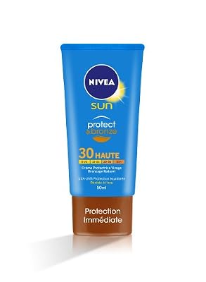 Nivea Sun Crème Protectrice Visage Protect et Bronze FPS30 50 ml