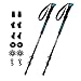 Produktbild 100% Carbon Wanderstöcke,TREKOO Trekkingstöcke Nordic Walking Stöcke Verstellbar 63-135cm Leicht und Einstellbar Walking Stöcke Dämpfungssystem,Ein Paar