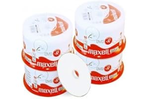 Maxell DVD-R 4.7 Go/120 Min, 16x, fullprintable, 200 Pièces en Cloche