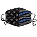 Produktbild SDGSS Mund Maske,Thin Blue Wave Line Flag Unisex Fashion Warm Anti-Dust Washable Reusable Mund Maske