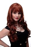 Länge: ca. 65 cm WIG ME UP - Damen Perücke große kräftige Locken, welligem Haar mit glattem Pony Rot Kupferrot ca. 65 cm 285-130