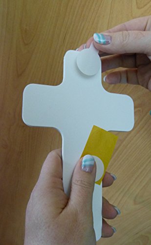 Kinderkreuz als ideales Taufgeschenk für Mädchen und Jungen mit „Lieber Engel begleite mich …“ im Kinderzimmer an Schrank, Tür oder Wand aufhängen – aus unserer Reihe Babygeschenke und Geschenkideen zur Taufe - 3