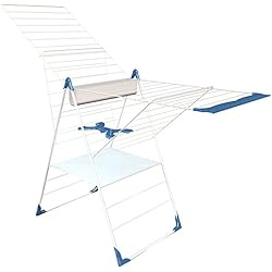 Séchoir à linge HERBY ouverture facile et pratique Semi-Automatique 28 mètres inoxydable, pliable, solide et multiples accessoires