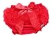 October Elf Baby Girl's Briefs Chiffon Cotton Ruffle Bloomer Diaper Cover (S(0-6M), Red)