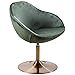 Produktbild Wohnling Loungesessel Sarin SAMT Grün/Gold Design Drehstuhl | Clubsessel Polsterstuhl mit Armlehne | Drehsessel Cocktailsessel Lounge | Barsessel Besucherstuhl, Stoff, 70x79x70cm