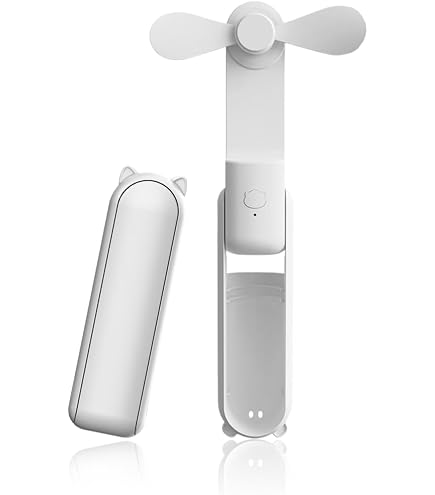WUSJCOF Mini Ventilateur Portatif Rechargeable Blanc - Silencieux 2500mAh Jusqu'à 48 Heures