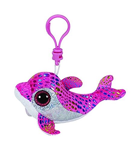 Ty sparkles Beanie Boos keychain, dolphin pink glitter 8.5 cm
