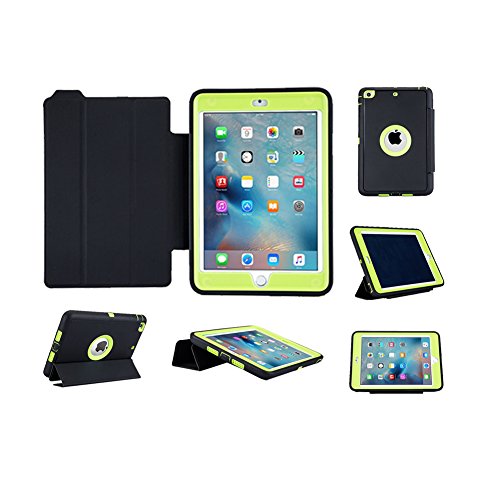 Meiya iPad Mini 3 Caso, Premium a Prueba de Golpes Polvo/Suciedad/Arena Prueba Militar Resistente Cuerpo Completo Resistente Funda con Tapa Smart Cover para iPad Mini 3 2 1
