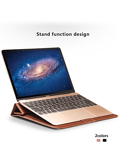 Preisvergleich Produktbild QIALINO quDNX004001 Schutzhülle, 12" Macbook, braun, Stück: 1