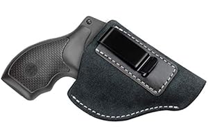 GEXGUNE Fondina da caccia Vera pelle scamosciata Pistola per J Frame Revolver Taurus S&W Fondina IWB tattica nascosta cintura