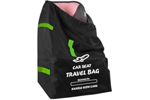FuxFuis Sac de Voyage pour Siège de Voiture, Sac de Voyage pour Siège Auto 86 * 43 * 43cm Sac de Transport pour Poussette Housse Poussette Avion en Tissu Oxford pour Avion Train Voiture, Noir