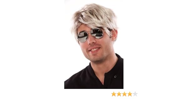 Uberfun 80s Pop Star Short Blonde Brown Wig George Michael Style
