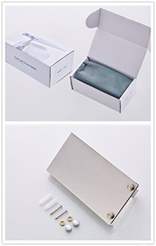 PUNICOK Toilettenpapierhalter, WC-Rollenhalter, Klopapierhalter aus robustem, hochwertigem Edelstahl matt – zur Wandmontage , 18 x 9 x 6.5 cm - 6