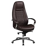 drehstuhl leder braun esszimmer Stufenlos höhenverstellbar von 48-58 cm via Gaslift (TÜV-Rheinland LGA Bauart geprüft)