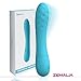 Produktbild ZEMALIA Pippa Silikon Dildo Klitoris Vibrator für sie,Klitoris Sauger Vibratoren mit 7 Vibrationsmodi,360 ° Biegbares Ultra Weich Silikon,Wasserdicht sexspielzeug für frauen und paare,hell blau