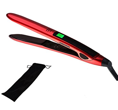 Professionelle Keramik Turmalin Ionic Haarglätter Anti Frizz Glätteisen lockenstab 2 in 1, LCD EU Stecker Auto-Abschaltung (mit hochwertiger Keramikbeschichtung)