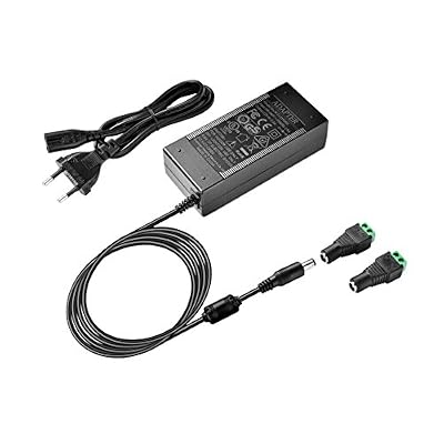 Sunix Alimentation adaptateur, DC 12V Transformateur, Alimentation Branchez de EU Pour Strip LED Bande Lumineuse 5050/2835, RVB/Blanc, 60W max, 12 Volt 5A Power Amp, Tension d'entrée 100-240V AC