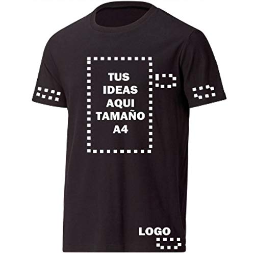 YISAMA Camisetas Personalizadas con Imagenes o Texto. T-Shirts para Regalos Amigos Parejas Padres Maestros, Uniformes.