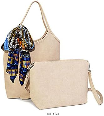GSHGA 2017 New Trendy Womens Tote Bags Ladies Handbags Shoulder Bag For Women With Scarves Mother Package,Apricot