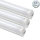 ☀Sicherheit☀: Robust, sicher, gute Vibrationsfestigkeit. LED-Röhren Liefert mehr Lumen pro Watt, weniger Wärmestrahlung, kein Quecksilber, kein UV und kein Blitz, Augenschutz.