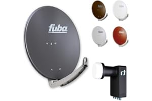 Fuba DAA 780 HD Sat Anlage - 4 Teilnehmer (m. Inverto Quad LNB) - Sat Anlage bestehend aus Fuba DAA 780 in Ihrer Wunschfarbe + Inverto Black Ultra Quad LNB