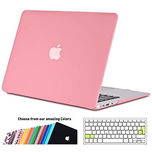 MacBook Air 11 H  lle Schale iNeseon Ultra Slim Plastik Hartschale Tasche Cover Shell  US Rosa und EU Transparent Tastatur Abdeckung Schutzh  lle f  r