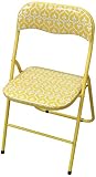Silla plegable Galileo Casa Mandala Mandala, asiento de PVC, Amarillo