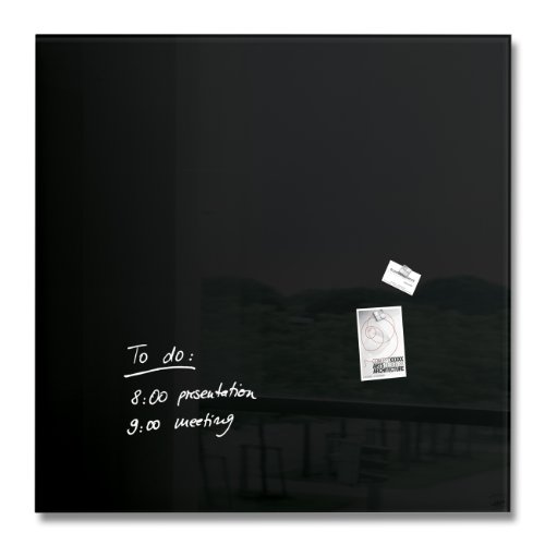 Sigel GL200 Glas-Magnetboard / Magnettafel / Whiteboard artverum schwarz, 100 x 100 cm - weitere Farben