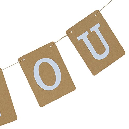 LUOEM Thank You Kraft Papier Girlande Hochzeit Party Dekoration - 7