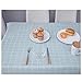 Produktbild DOTBUY Tischdecke Garten, abwaschbar Tischtuch PVC tischdecke Wasserdicht Pflegeleicht Fleckschutz Farbe & Größe wählbar ideal für Party, Catering, Vereinsfeier, Geburtstag (137 * 90 cm, Blaues Karo)