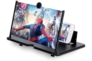 AiMeiteng 18 Zoll Handy Lupe,3D-HD-Handy bildschirmlupe,bildschirmlupe für Smartphones,zum Ansehen von Filmvideos,für alle Smartphones(Schwarz)