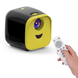 Mini LED Video Children Projector Home FamilyTheater Movie Projector 480 * 320 Resolution 50000 Hours with Remote Control for Laptop PC TV Gift for Children Friends Family