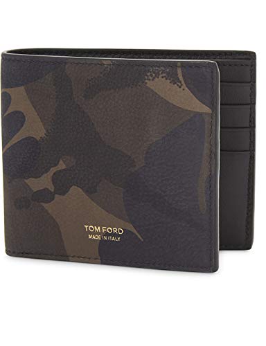Preisvergleich Produktbild Tom Ford Billfold Kreditkarten-Geldbörse Camouflage Nubuck Y0228F Camo Signature