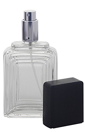 Zerstäuber für Parfüm, Glas Flacon Raute Kosmetex Pumpzerstäuber für Parfüm 100ml, Schwarz