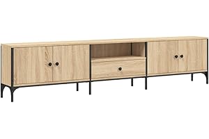 vidaXL Mueble de TV Cajón, Armario Auxiliar Consola, Aparador de Televisión, Mueble Multimedia para Salón, Madera de Ingeniería Roble Sonoma