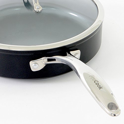 ProCook Ceramic Sautépfanne mit Deckel mit Keramikbeschichtung, induktionsgeeignet, 28 cm Ø, 4,2 l Volumen - 3