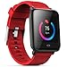 Produktbild FANZIFAN Intelligente Uhr Männer Sportuhren Blutdruck Herzfrequenz Schlaf Monitor Armband Fitness Tracker Armband Frauen wasserdichte Smart Watch, rot