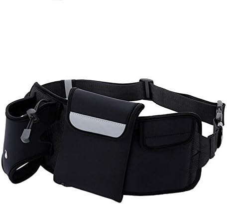 SYSI Sport Waist Pack, Outdoor Sports Waist Bag, Bum bag, Sport Running belt, Exercise Runner Belt, Fitness Workout Belt, Race Belt, Workout Pouch, for Sports Men and Women, Fits iPhone 7/7 plus, 6 / 6S 6 plus, 6S Plus, Samsung Galaxy S5, S6, Note 4, 5, LG G3/G4 Exclusive Earphone Hole Cable and Reflective Strips for Night Visibility. For Running And Travel.