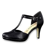 Tamaris Damen RiemchenPumps 1-1-24433, Frauen Absatzschuhe,Abend,feiner Halteriemen,elegant,TOUCH-IT,BLACK MATT(Schwarz)