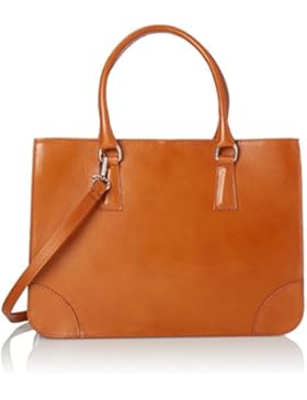 CTM Tasche Elegante Frau Klassische, Italian Style, 36x26x18cm, echtes Leder 100% Made in Italy