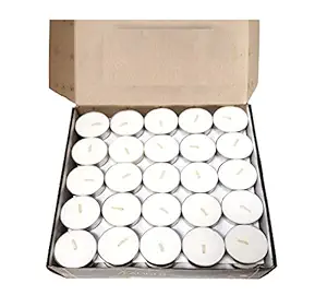 Pure Source India Wax Tea Light, Pack of 50, Unscented